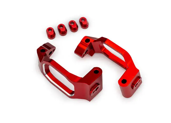 Aluminum Caster Blocks, L&R (2), Red 1