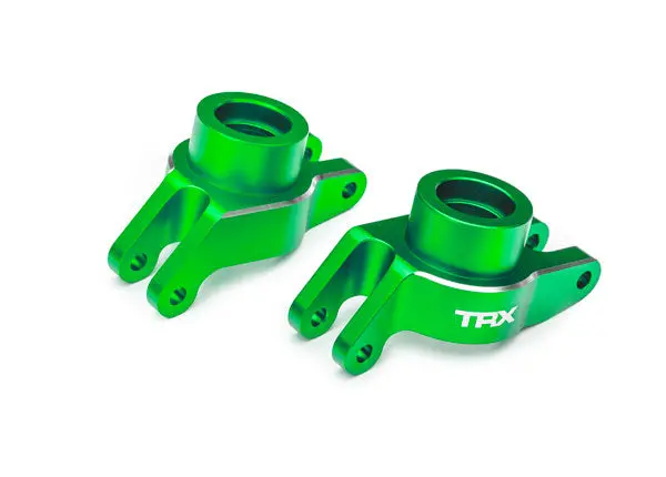 Aluminum Rear Stub Axle Carriers, L&R (2), Green 1