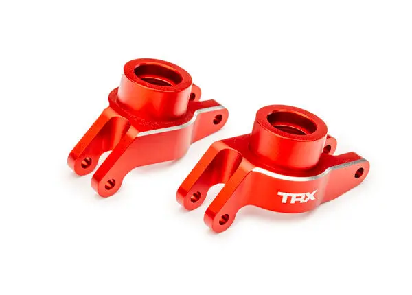 Aluminum Rear Stub Axle Carriers, L&R (2), Red 1