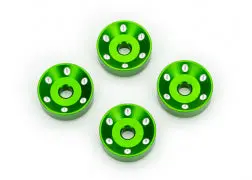 Machined Aluminum Wheel Washers, Green 1
