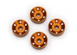 Machined Aluminum Wheel Washers, Orange 1