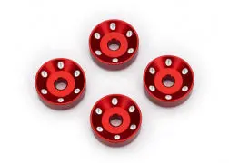 Machined Aluminum Wheel Washers, Red 1