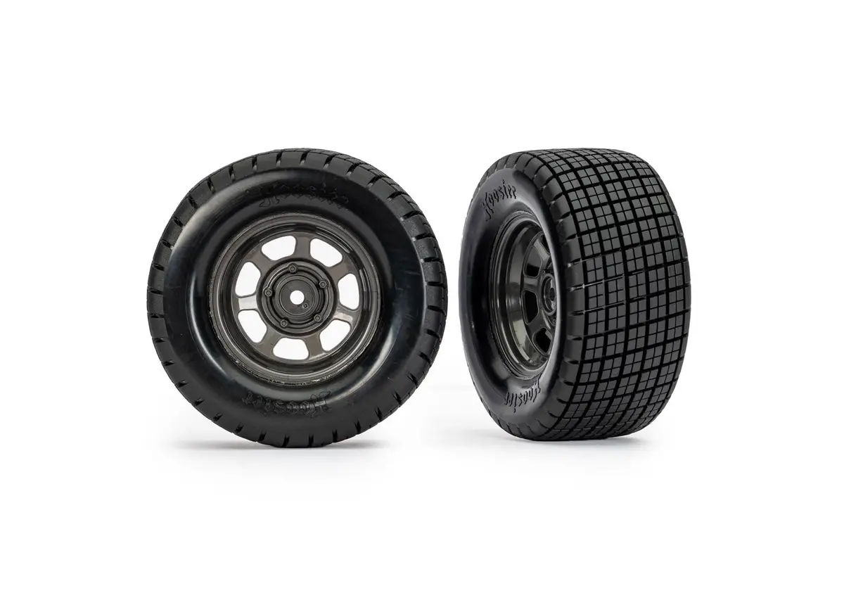 Hoosier Dirt Oval Rear Pre-Glued Tires, Gray (2) 1