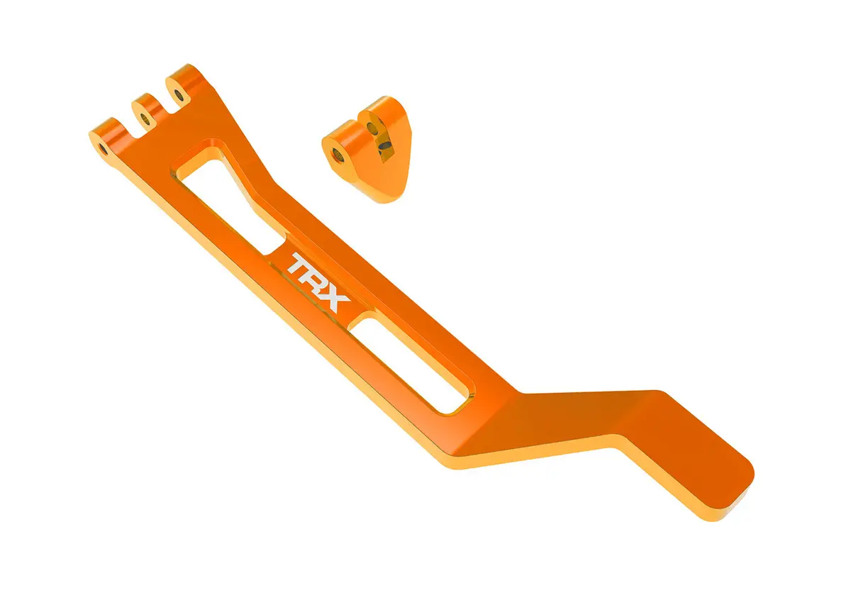 Mini Maxx Aluminum Battery Hold Down W/ Post, Orange 1