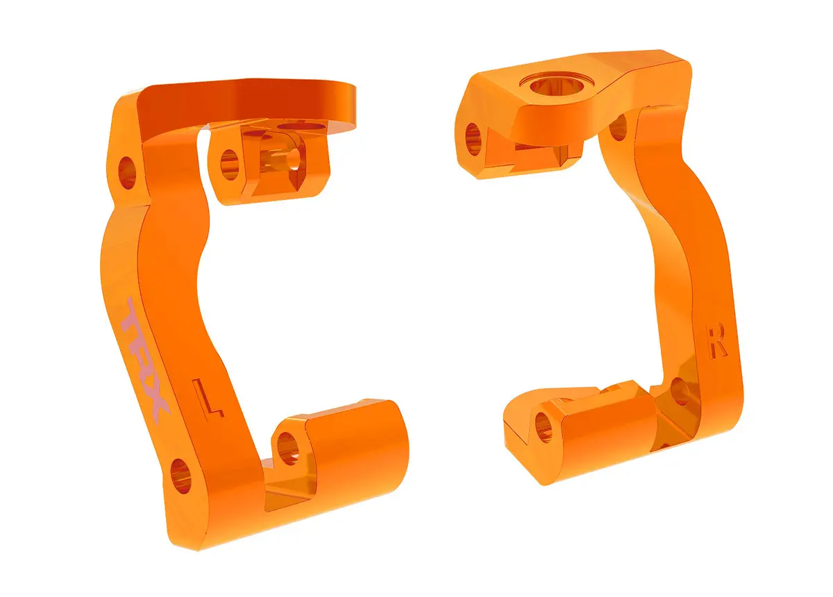 Mini Maxx Aluminum Caster Blocks, L&R, Orange 1