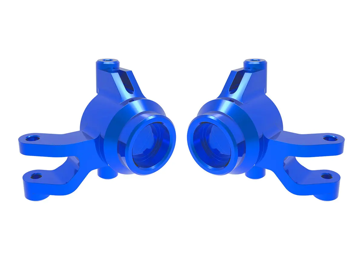 Mini Maxx Aluminum Steering Blocks, L&R, Blue 1