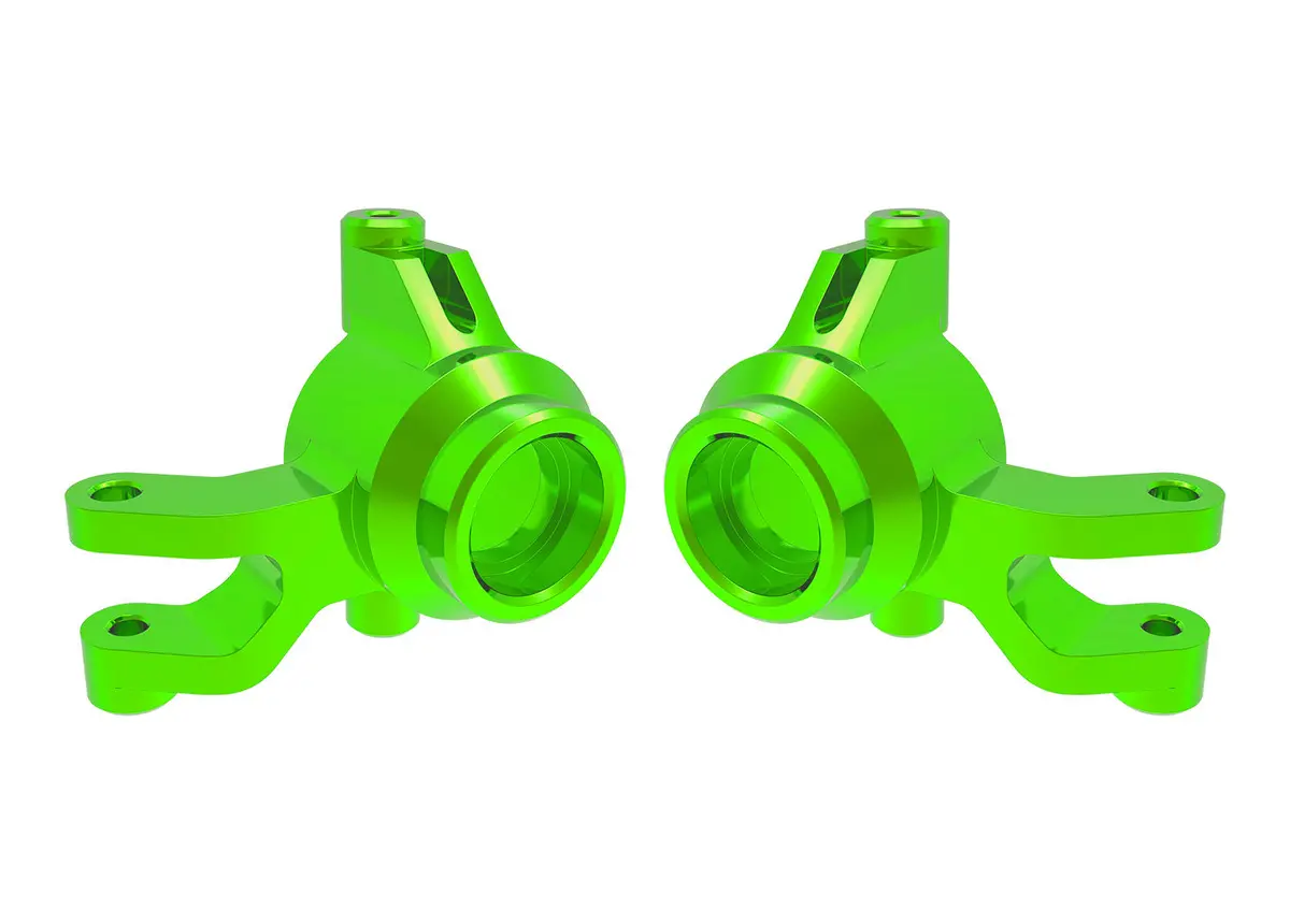 Mini Maxx Aluminum Steering Blocks, L&R, Green 1