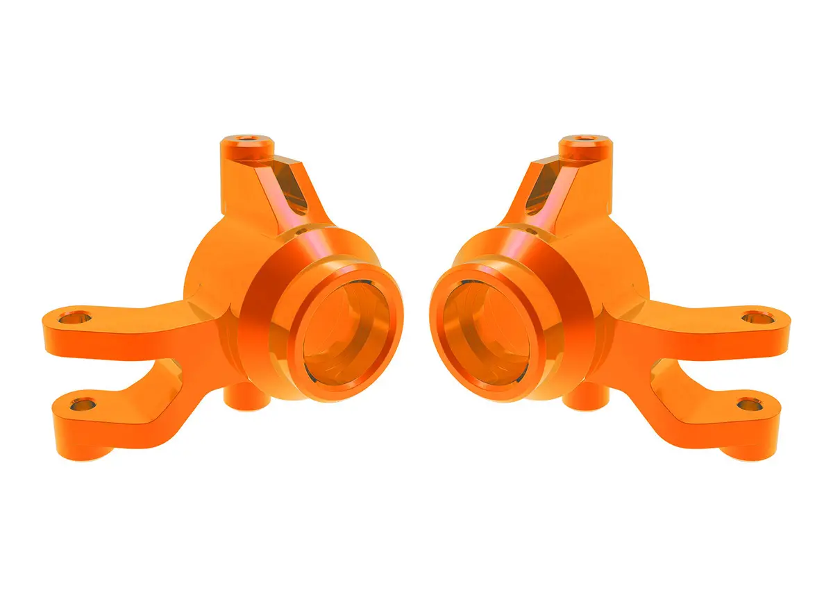Mini Maxx Aluminum Steering Blocks, L&R, Orange 1