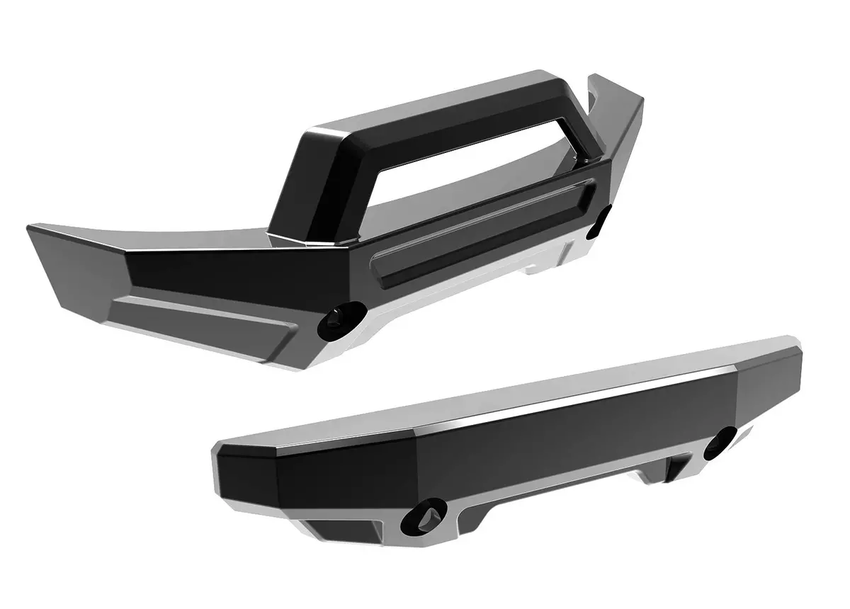 Front & Rear Bumper, Black Chrome 1