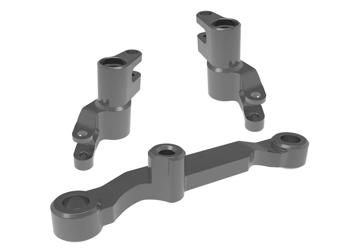Mini Maxx Aluminum Bellcrank Steering Assembly, Gray 1