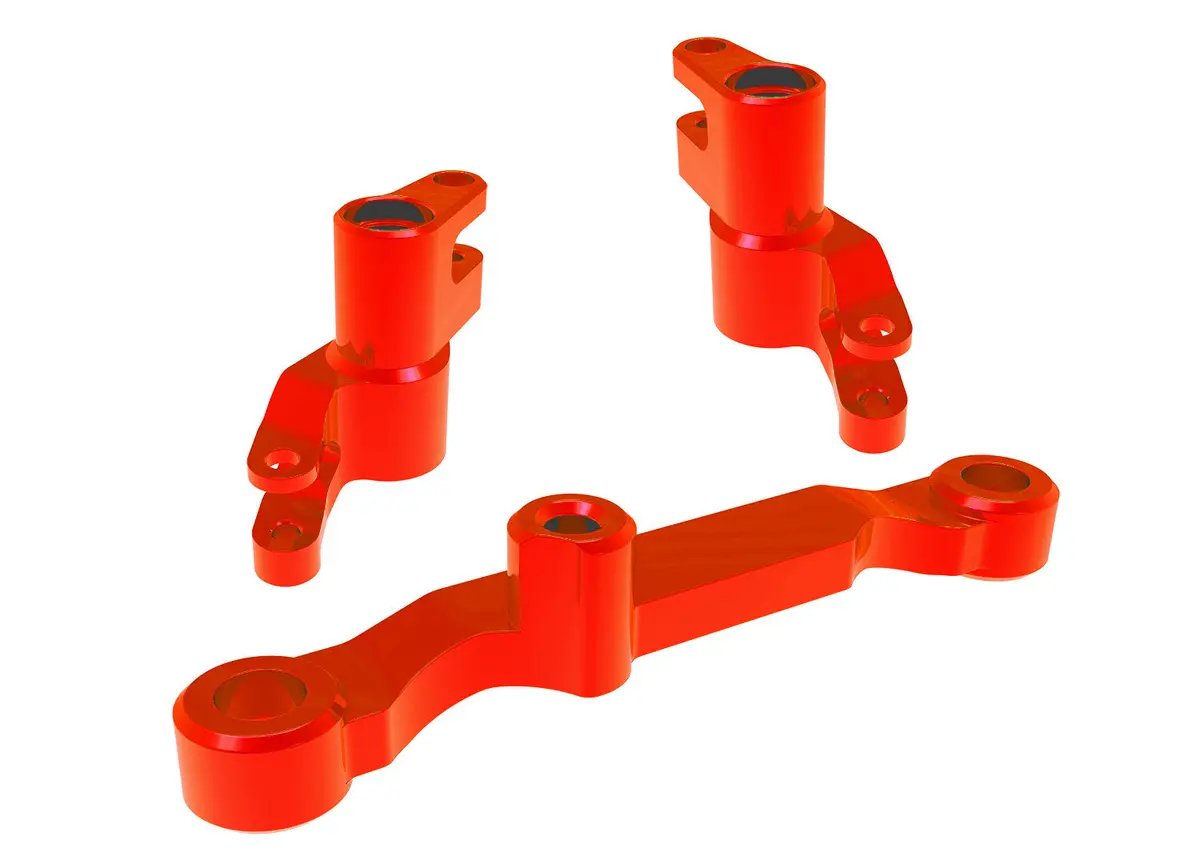 Mini Maxx Aluminum Bellcrank Steering Assembly, Red 1