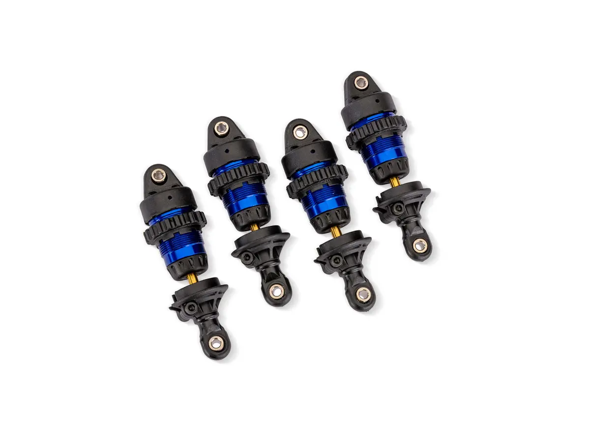 Aluminum Mini Gtr Short Shock Set, Blue (4) 1