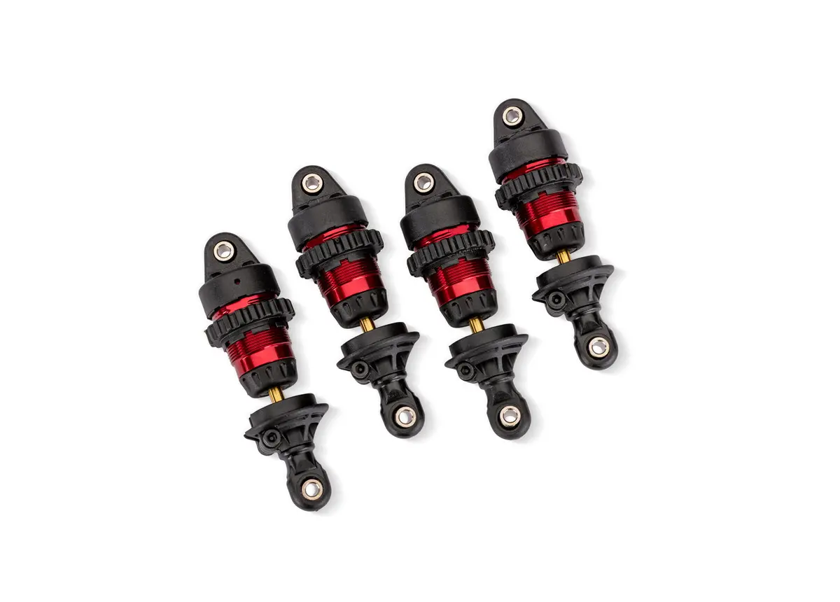 Aluminum Mini Gtr Short Shock Set, Red (4) 1