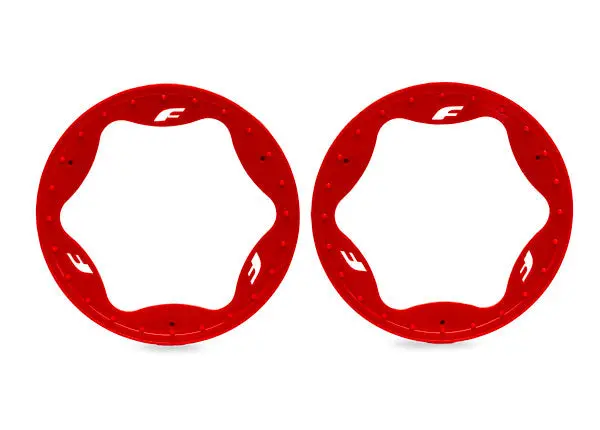 Rear Beadlock Rings, Red 1