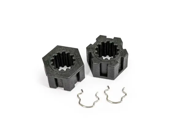 Front Wheel Hex / Hub W/ Clips (2) 1