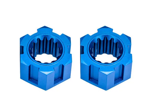 Aluminum Front Wheel Hex / Hub (2), Blue 1
