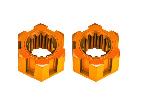 Aluminum Front Wheel Hex / Hub (2), Orange 1
