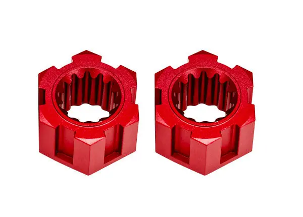 Aluminum Front Wheel Hex / Hub (2), Red 1