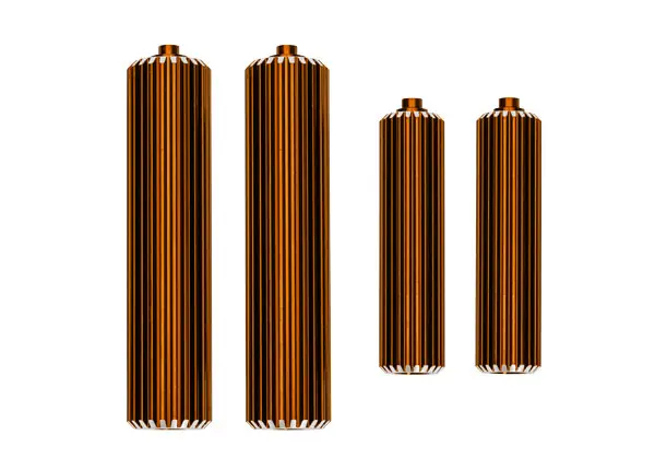 Aluminum Shock Reservoirs, (2) Front & (2) Rear, Orange 1