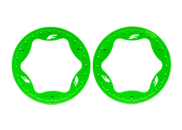 Rear Beadlock Rings, Green 1