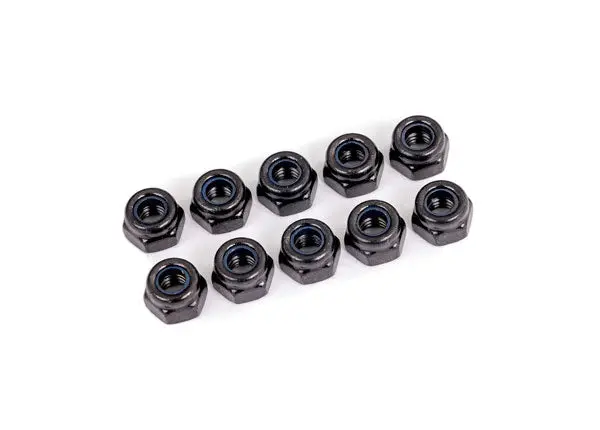 Nylon Locking Nuts (10), 4Mm , Black 1