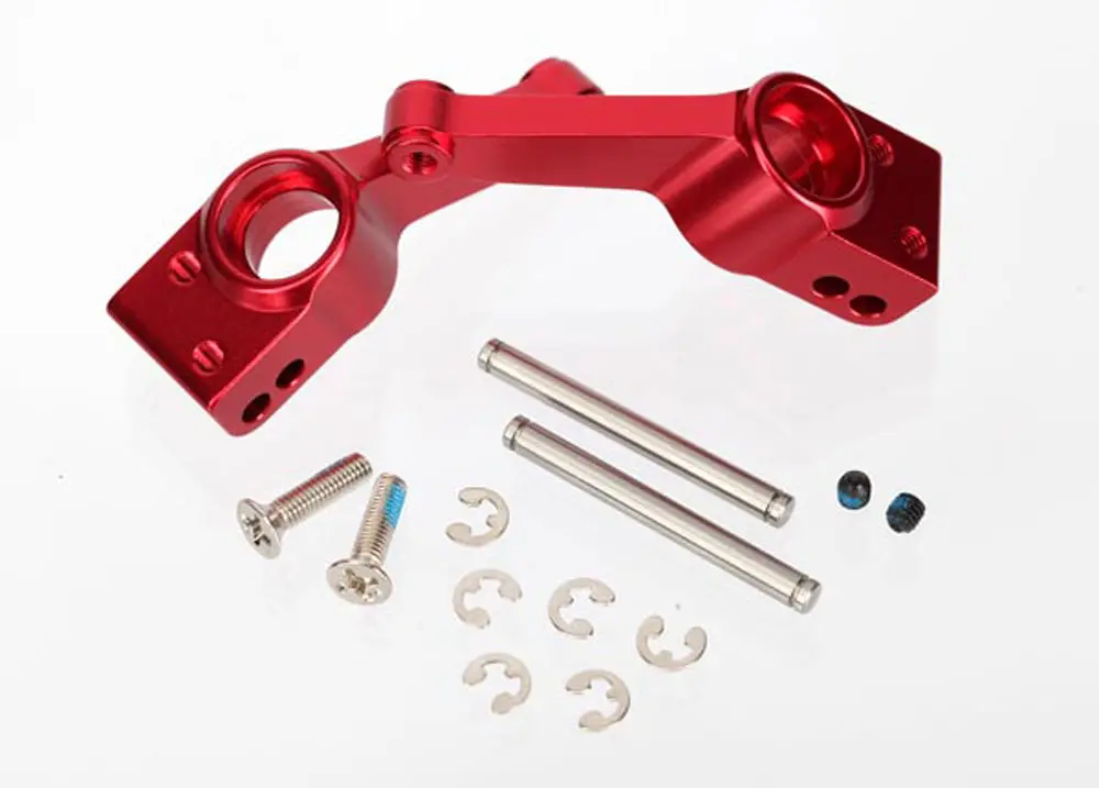 Rear Aluminum Stub Axle Carrier, Red 1