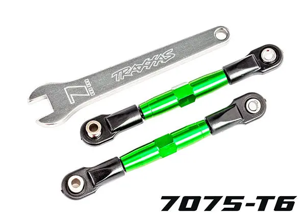Front Camber Links, Tubes Green-Anodized, 7075-T6 Aluminum 1