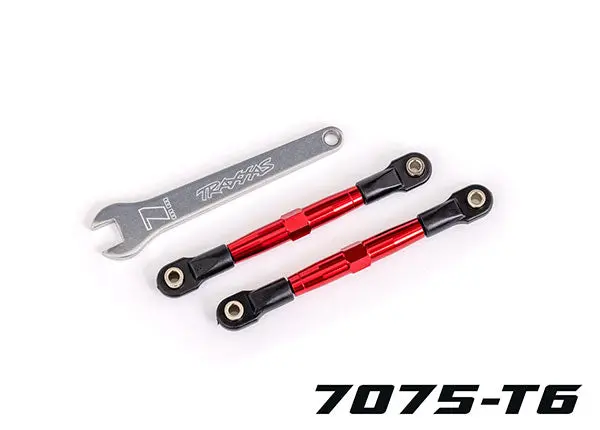 Front Toe Links, Tubes Red-Anodized, 7075-T6 Aluminum 1