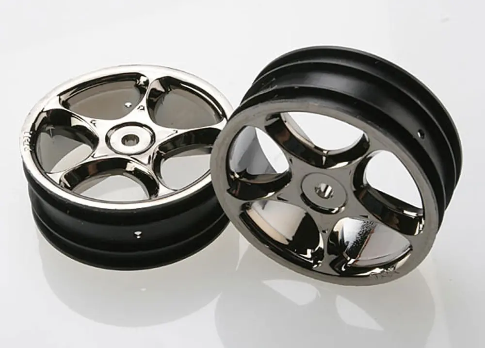 Tracer 2.2" Front Wheels, Black Chrome, Front 1