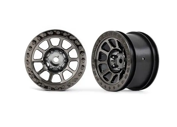 Bandit 2.2" Beadlock Rear Wheels, Black Chrome (2) 1