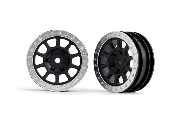 Bandit 2.2" Beadlock Front Wheels, Satin Chrome (2) 1