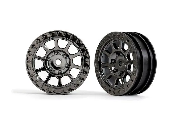 Bandit 2.2" Beadlock Front Wheels, Black Chrome (2) 1