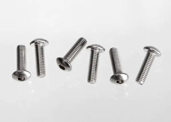 3X10mm Buttonhead Machine Hex Screws, Stainless (6) 1