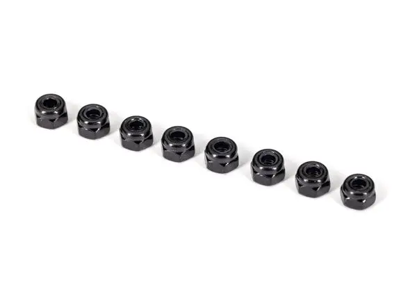 3Mm Nylon Locking Nuts, Black (8) 1