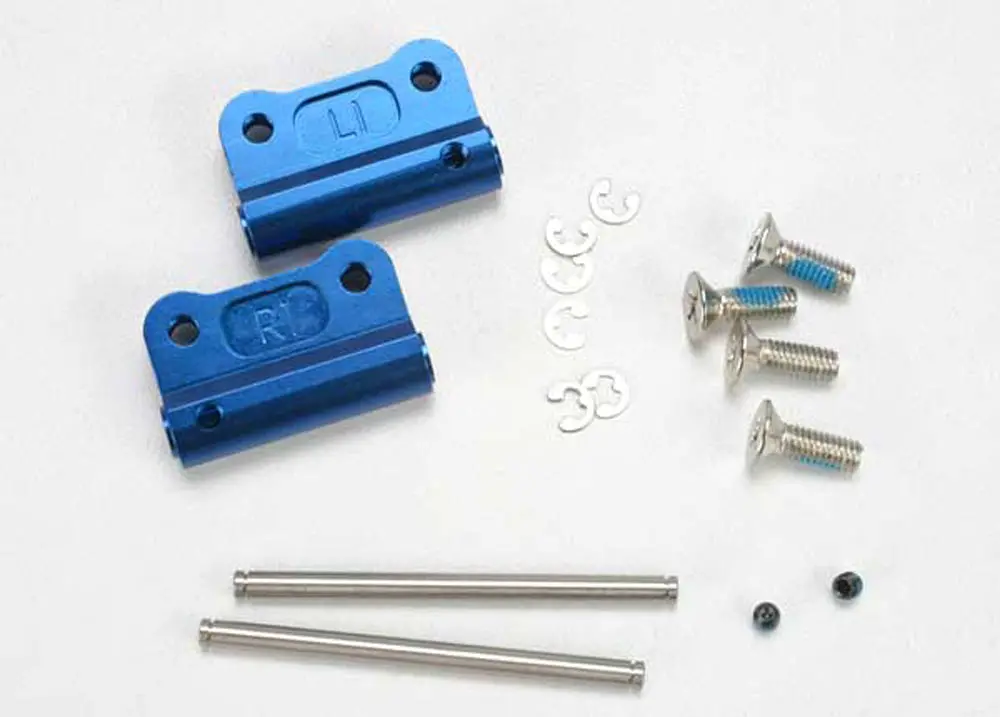 Rear Aluminum Suspension Arm Mounts, +/-1°, Blue 1