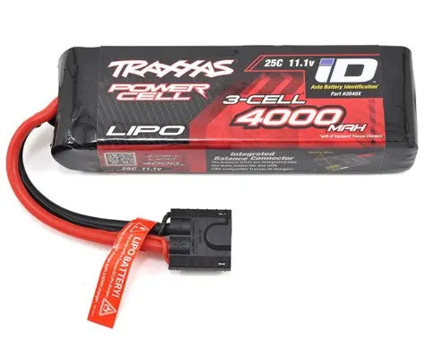 Traxxas 4000Mah 3S 11.1V 25C Lipo Id Connector Soft Case Tra2849x 1