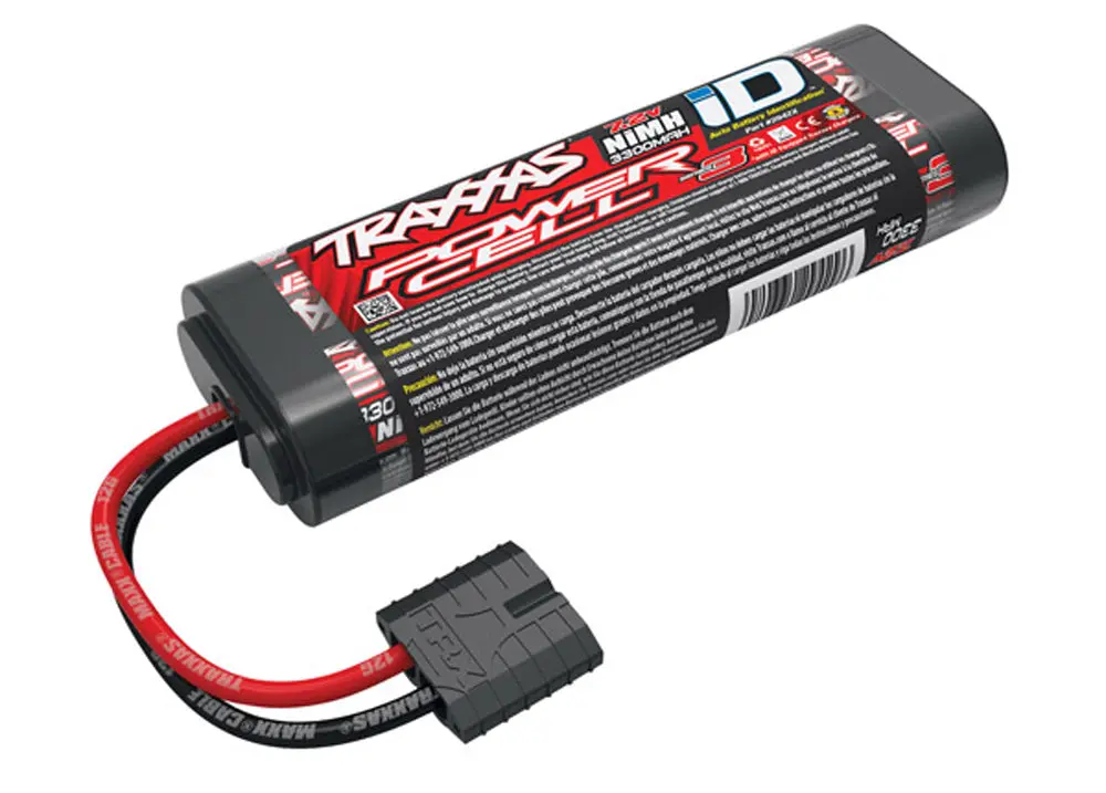 Power Cell 6C 7.2V Nimh Battery 3300Mah, Flat, Id 1