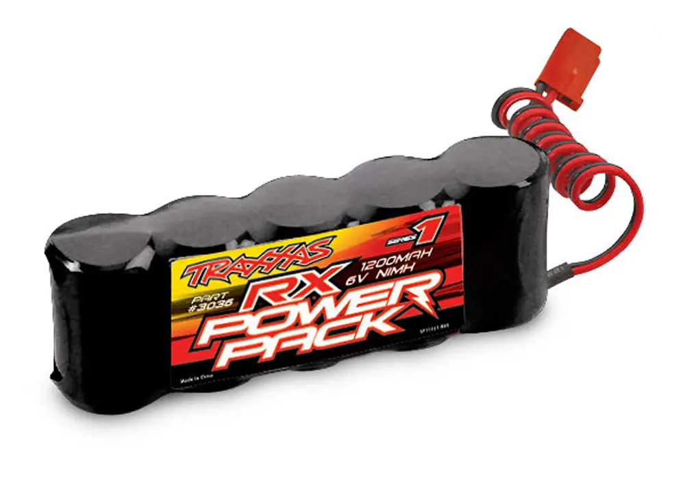 Power Cell 5C 6V Nimh Battery 1200Mah, Rx, Flat 1