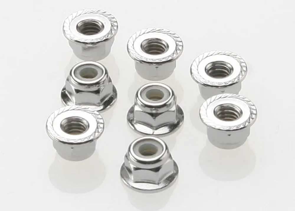 4Mm Flanged Nylon Locking Nuts 1