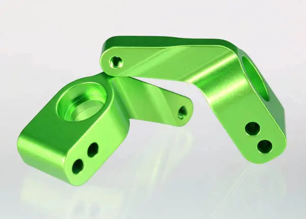 Traxxas 3652G Aluminum Stub Axle Carriers (Green) (2) 1