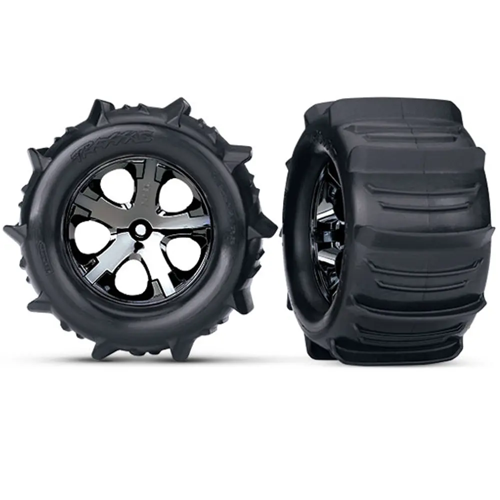 Paddle Tires, All-Star 2.8" Wheels, Black Chrome 1