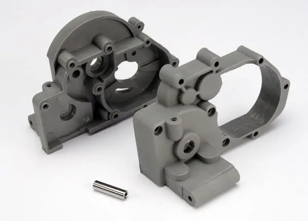 Traxxas 3691A Gearbox Halves W/Idler Shaft (Gray) 1