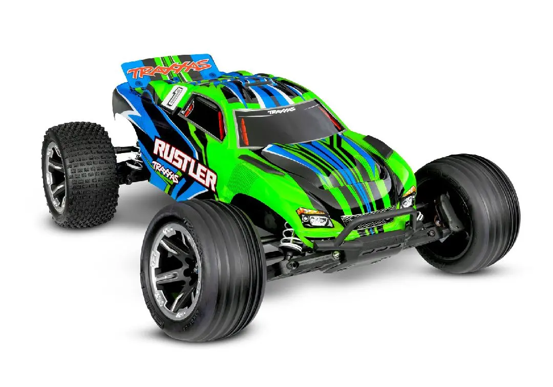 Tra37254-8Green - Traxxas 1/10 Rustler Extremehd 2Wd Rtr 1