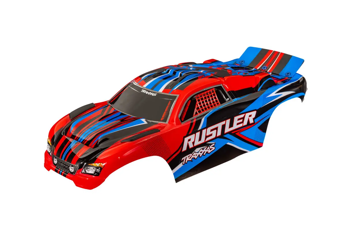 Rustler Pre-Assembled Clipless Body, Red 1