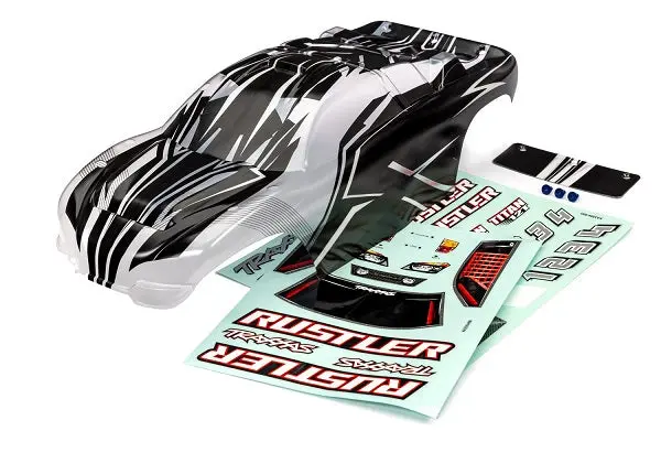 Rustler Body, Prographix W/ Decals, Clear 1