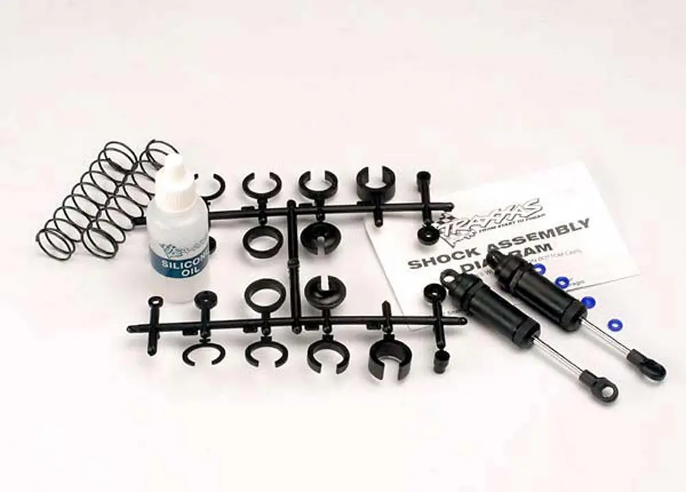 Front Ultra Shocks, Long  & Springs, Black 1
