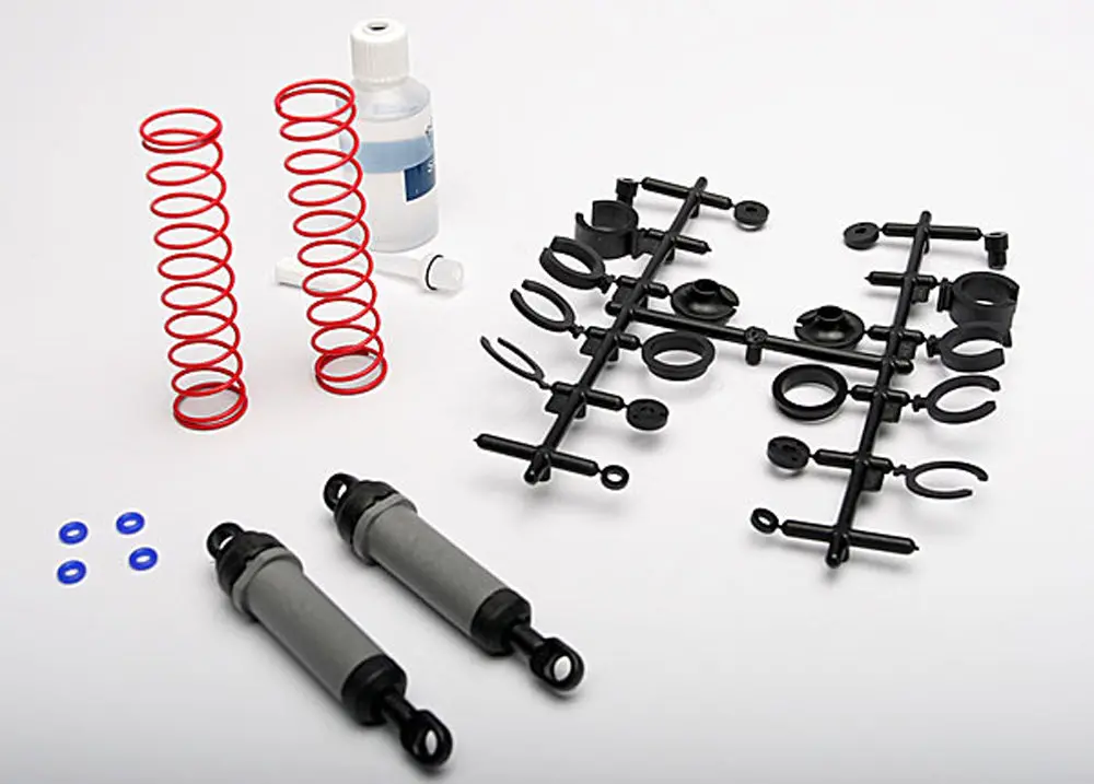 Rear Xx-Long Shocks, Unassembled, Grey & Red Springs 1