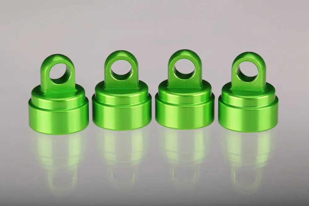 Aluminum Ultra Shock Caps, Green 1
