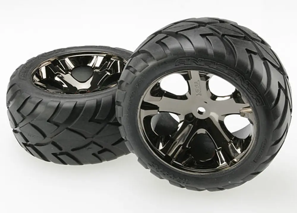 All-Star Black Chrome Wheels, Anaconda Tires Rear 1