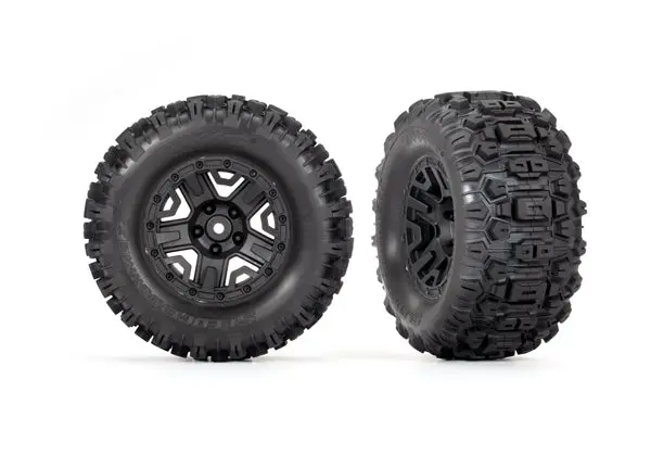 Sledgehammer 2.8" Pre-Glued Tires, Black (2) 1